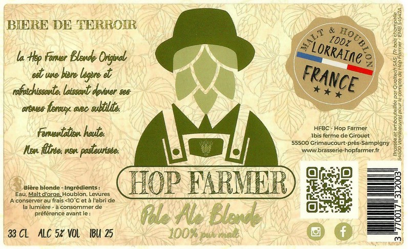 Etiquette BRASSERIE HOP FARMER 08
