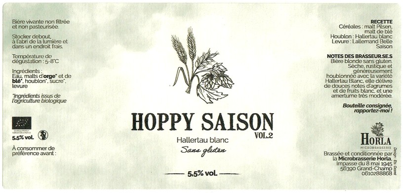 Etiquette BRASSERIE HORLA 16