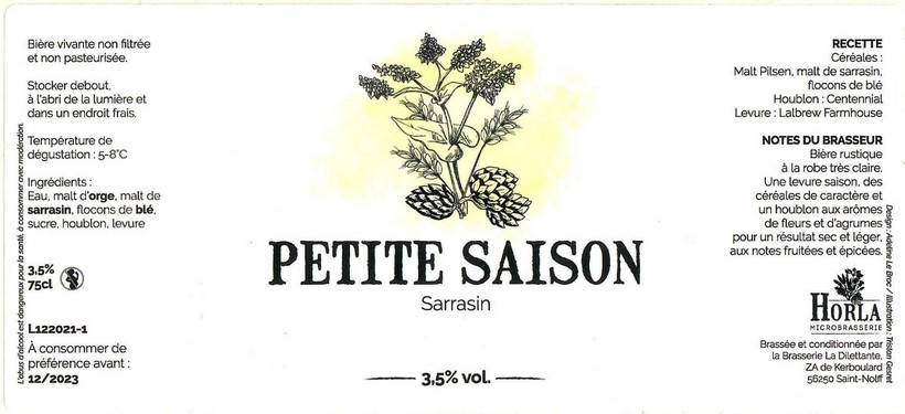 Etiquette BRASSERIE HORLA 20