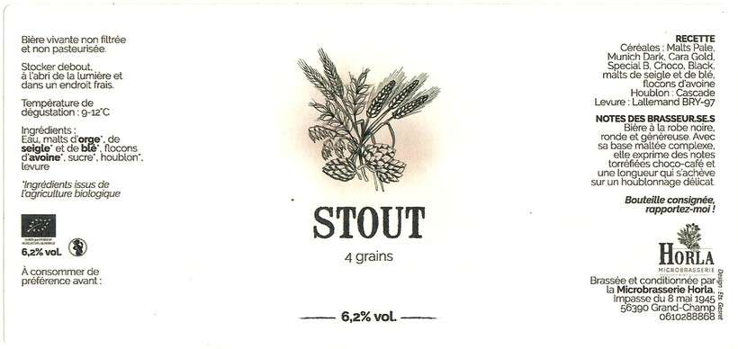 Etiquette BRASSERIE HORLA 21