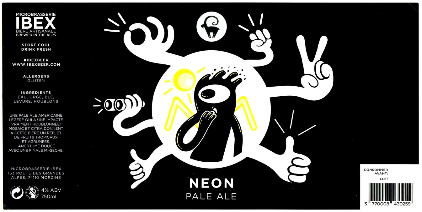 Etiquette BRASSERIE IBEX 38