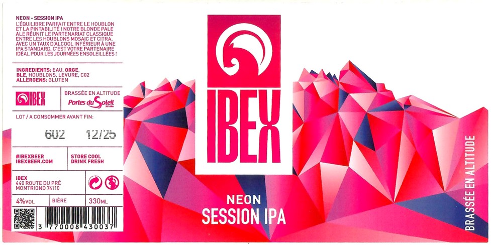 Etiquette BRASSERIE IBEX 53