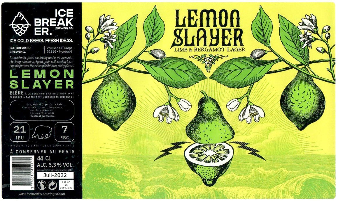 Etiquette BRASSERIE ICE BREAKER 15