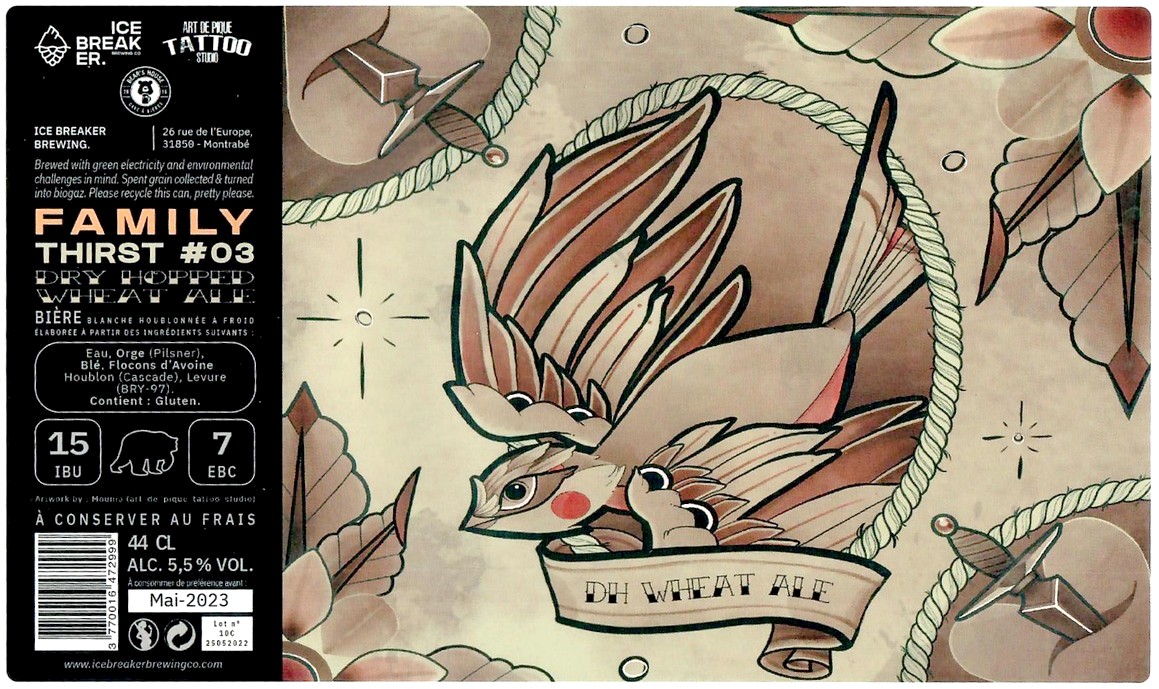 Etiquette BRASSERIE ICE BREAKER 16