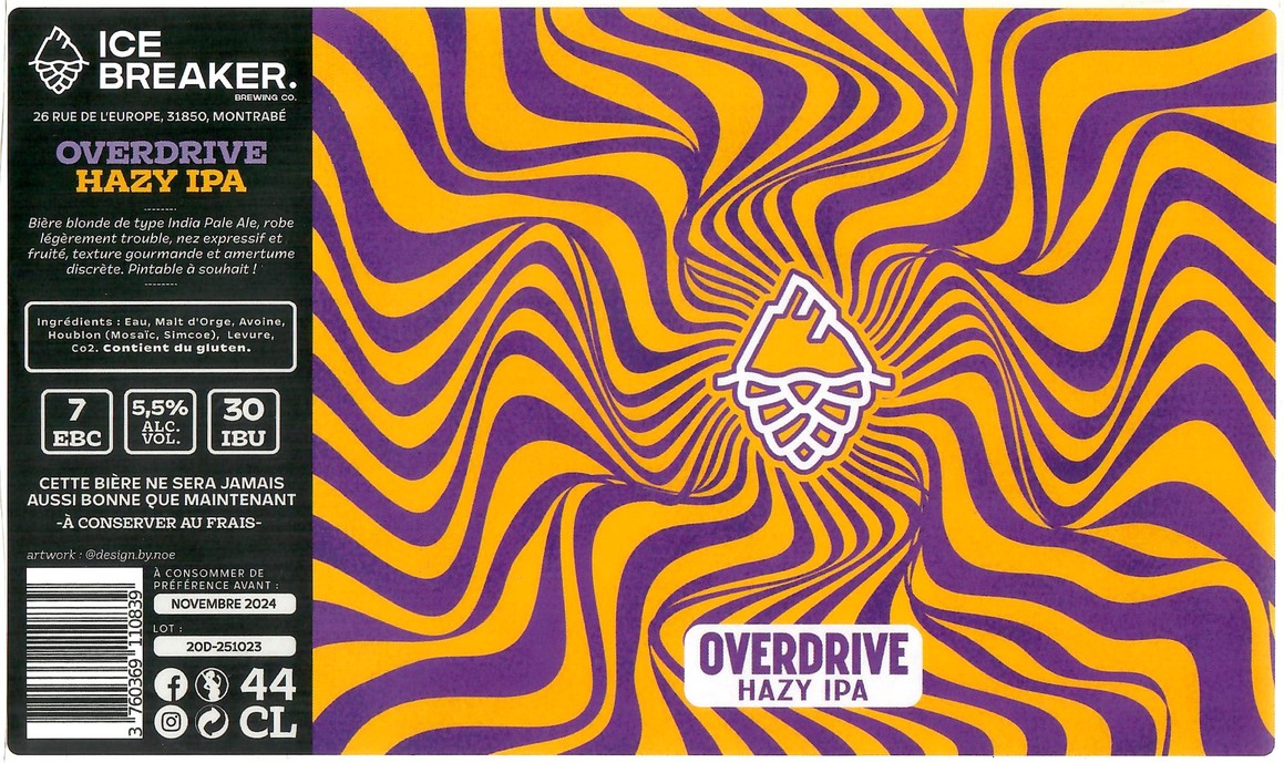 Etiquette BRASSERIE ICE BREAKER 36