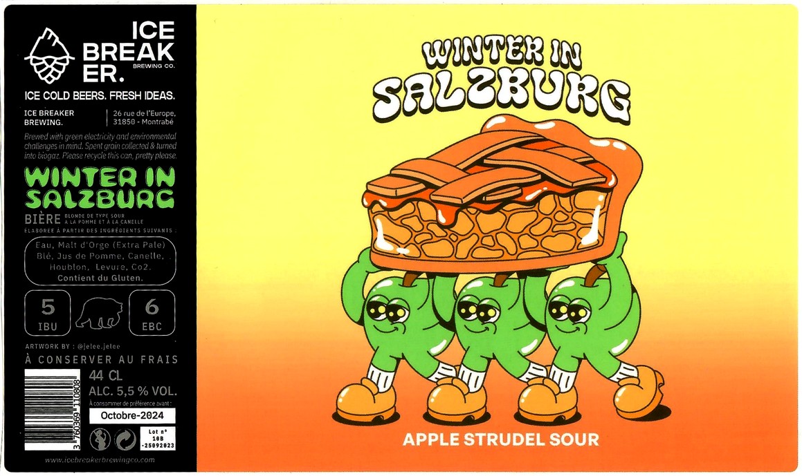 Etiquette BRASSERIE ICE BREAKER 40