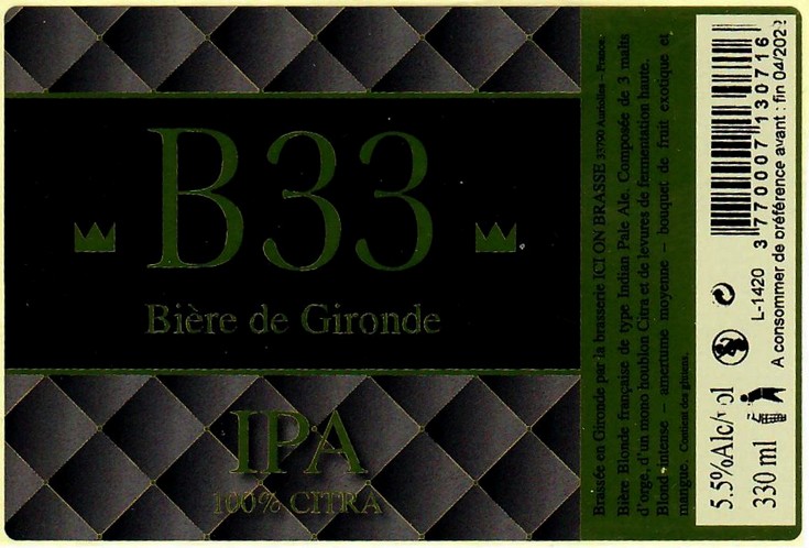 etiquette BRASSERIE ICI ON BRASSE 13