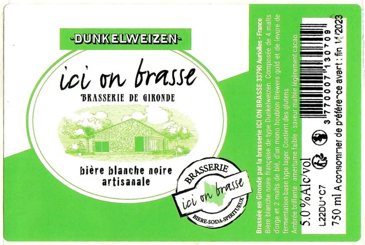 Etiquette BRASSERIE ICI ON BRASSE 21