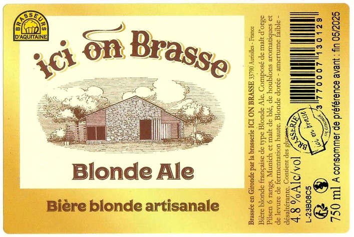Etiquette BRASSERIE ICI ON BRASSE 22