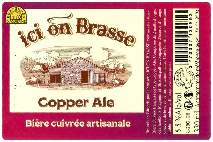 Etiquette BRASSERIE ICI ON BRASSE 24
