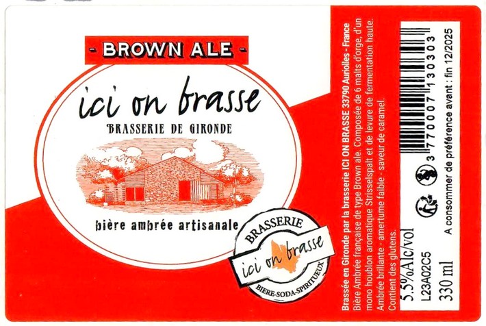 Etiquette BRASSERIE ICI ON BRASSE 25