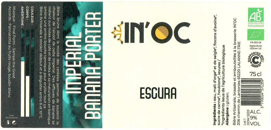 Etiquette BRASSERIE IN'OC 05