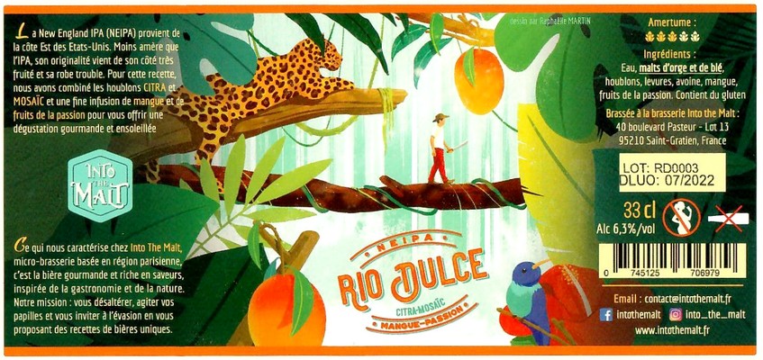 Etiquette BRASSERIE INTO THE MALT 01