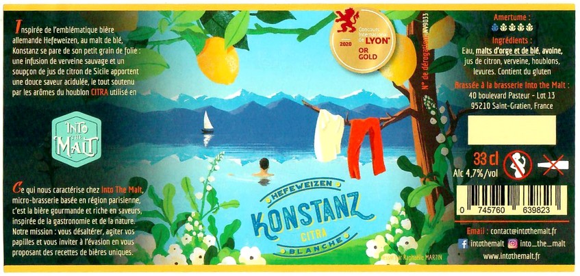 Etiquette BRASSERIE INTO THE MALT 06