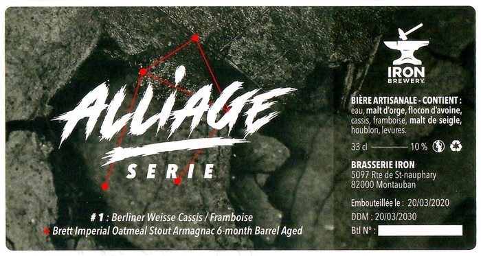 Etiquette BRASSERIE IRON 14