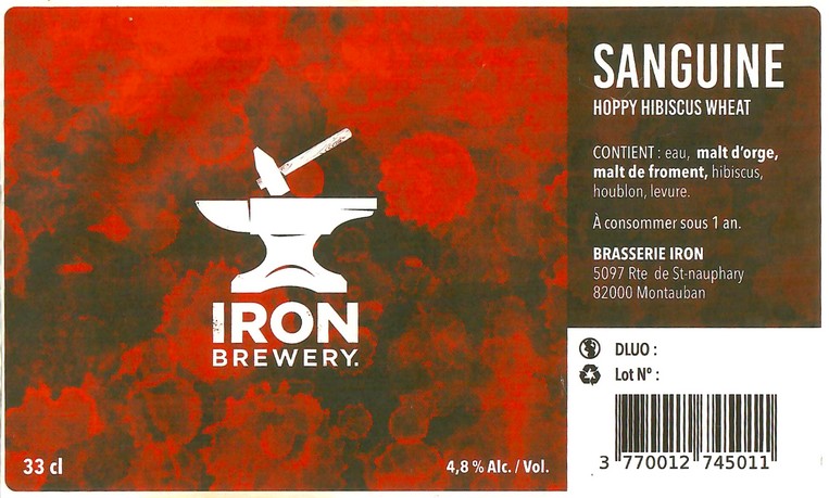 Etiquette BRASSERIE IRON 19