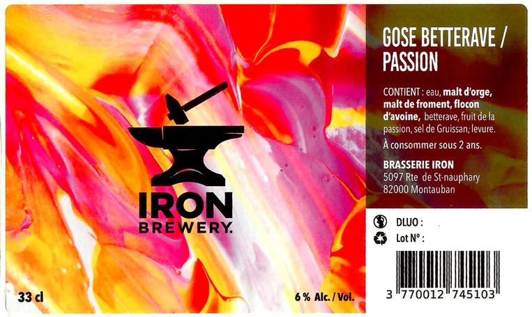 Etiquette BRASSERIE IRON 21