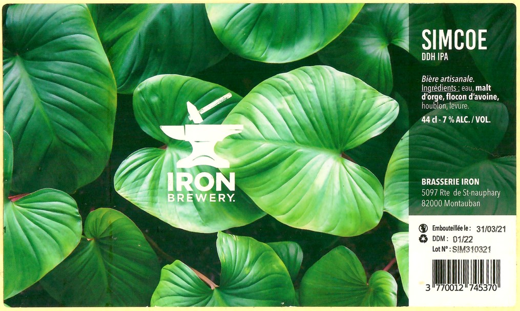 Etiquette BRASSERIE IRON 28