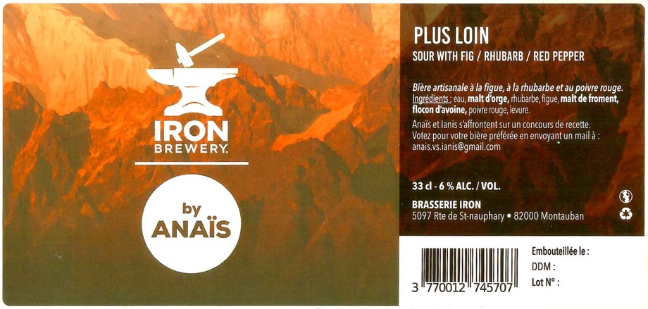 Etiquette BRASSERIE IRON 35