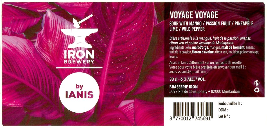 Etiquette BRASSERIE IRON 37