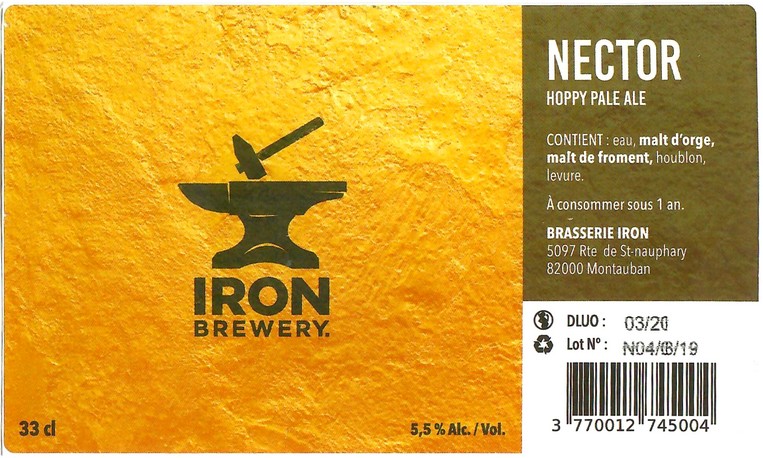 Etiquette BRASSERIE IRON 44