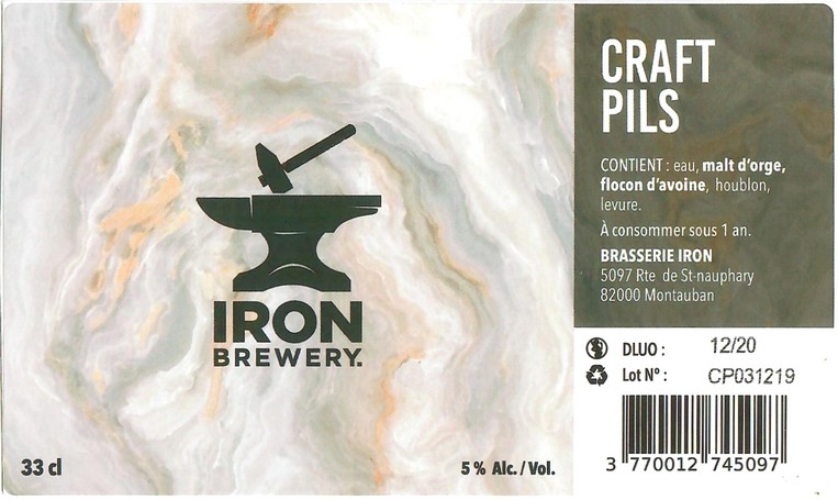 Etiquette BRASSERIE IRON 46