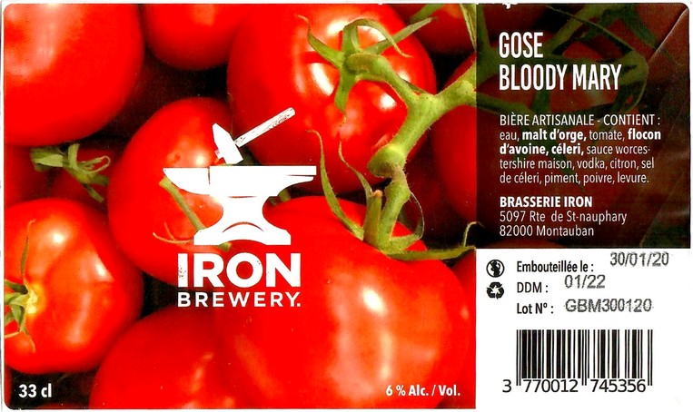 Etiquette BRASSERIE IRON 51