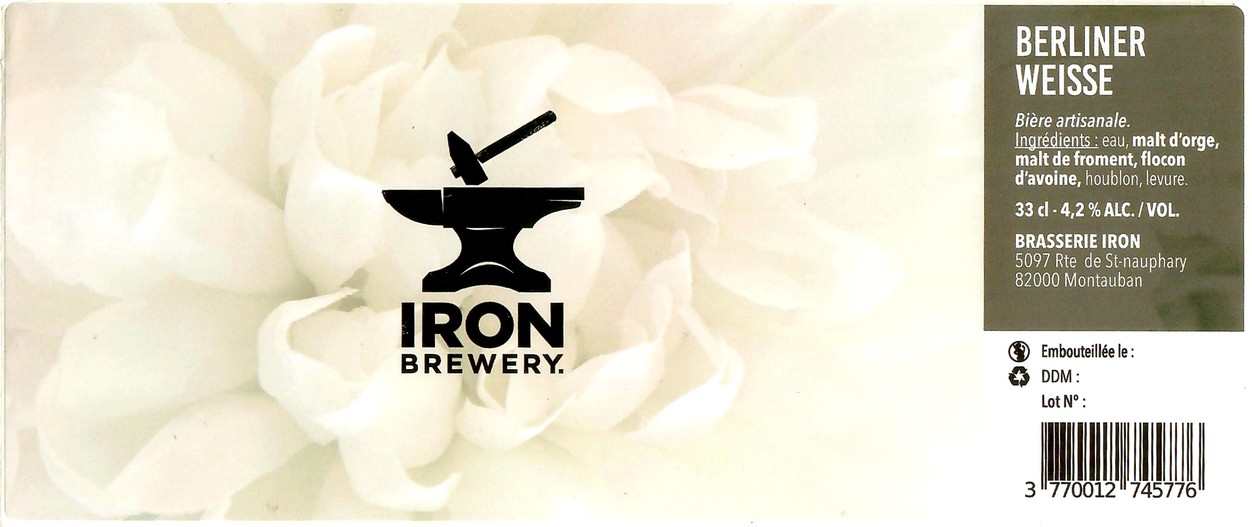 Etiquette BRASSERIE IRON 52