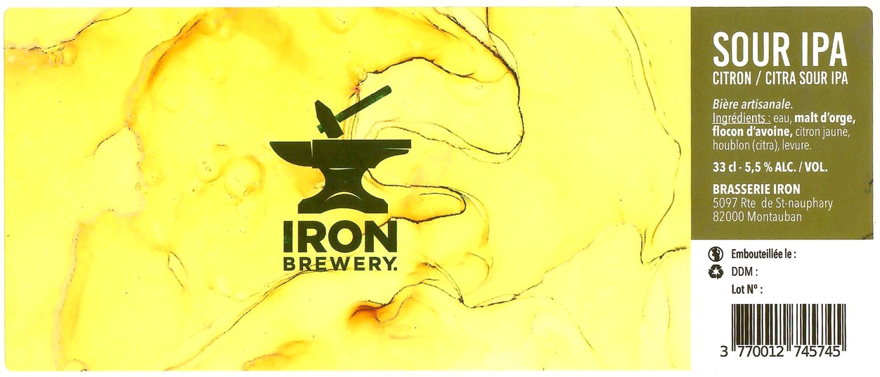 Etiquette BRASSERIE IRON 58