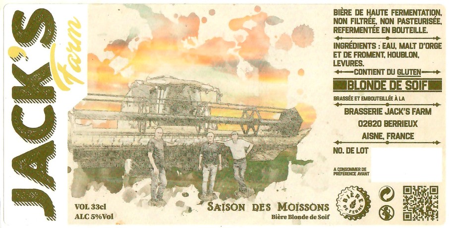 Etiquette BRASSERIE JACK'S FARM 10