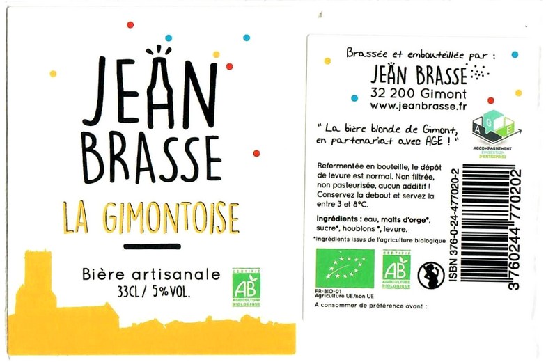 Etiquette BRASSERIE JEAN BRASSE 13