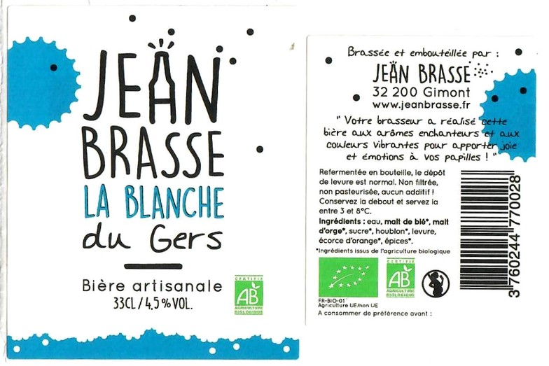 Etiquette BRASSERIE JEAN BRASSE 15