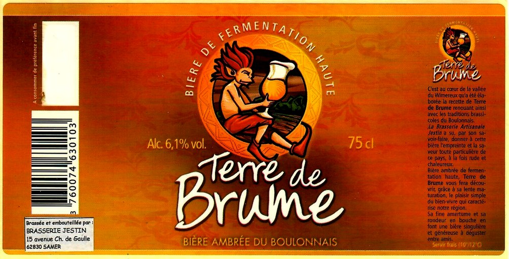 etiquette BRASSERIE JESTIN 07