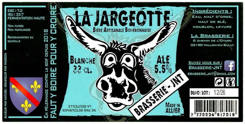 Etiquette BRASSERIE JNT 15