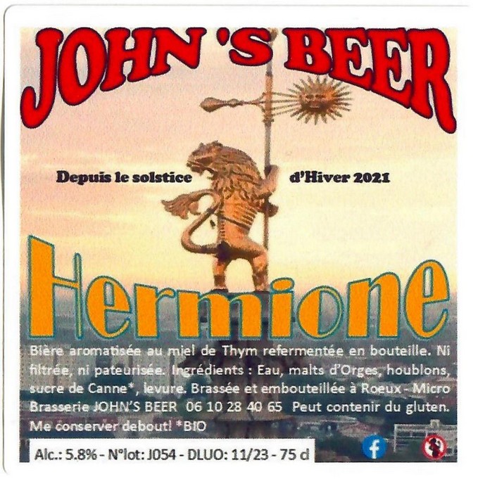 Etiquette BRASSERIE JOHN'S BEER 01