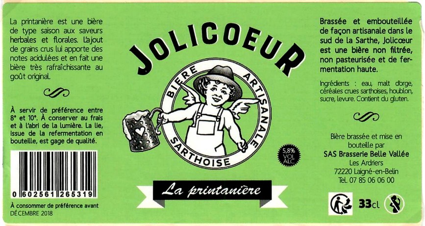 Etiquette BRASSERIE JOLICOEUR 08