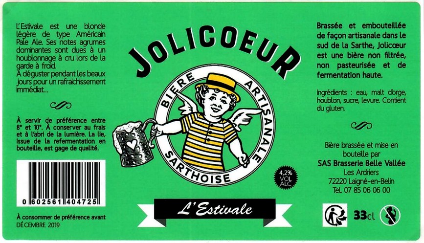Etiquette BRASSERIE JOLICOEUR 10
