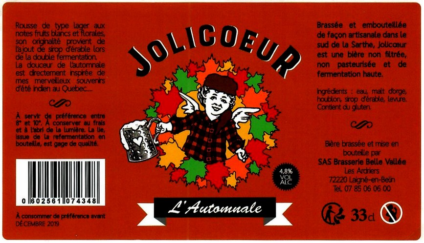 Etiquette BRASSERIE JOLICOEUR 11