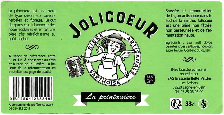 Etiquette BRASSERIE JOLICOEUR 17