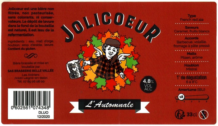 Etiquette BRASSERIE JOLICOEUR 21