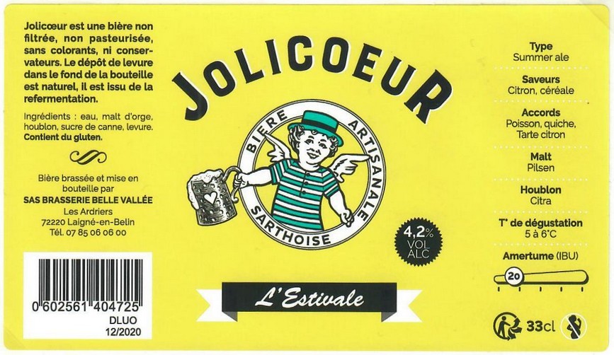 Etiquette BRASSERIE JOLICOEUR 25