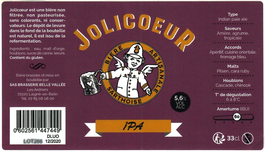 Etiquette BRASSERIE JOLICOEUR 26