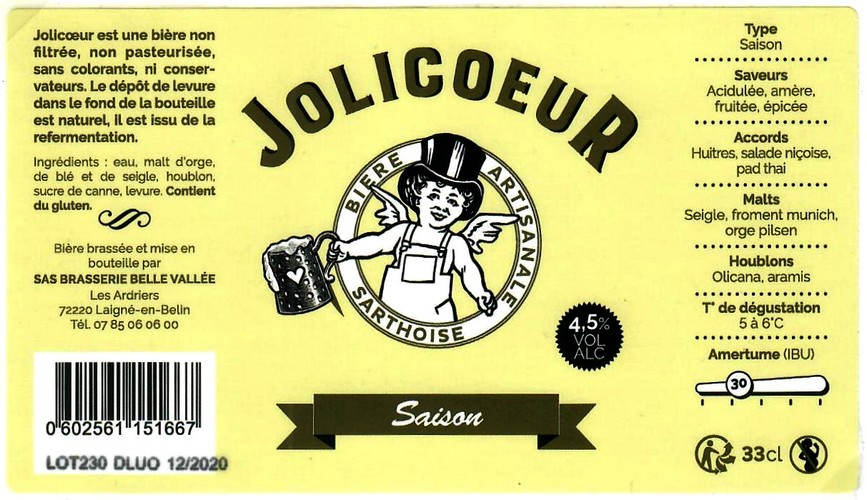 Etiquette BRASSERIE JOLICOEUR 28