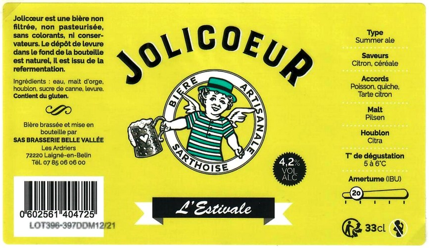 Etiquette BRASSERIE JOLICOEUR 31
