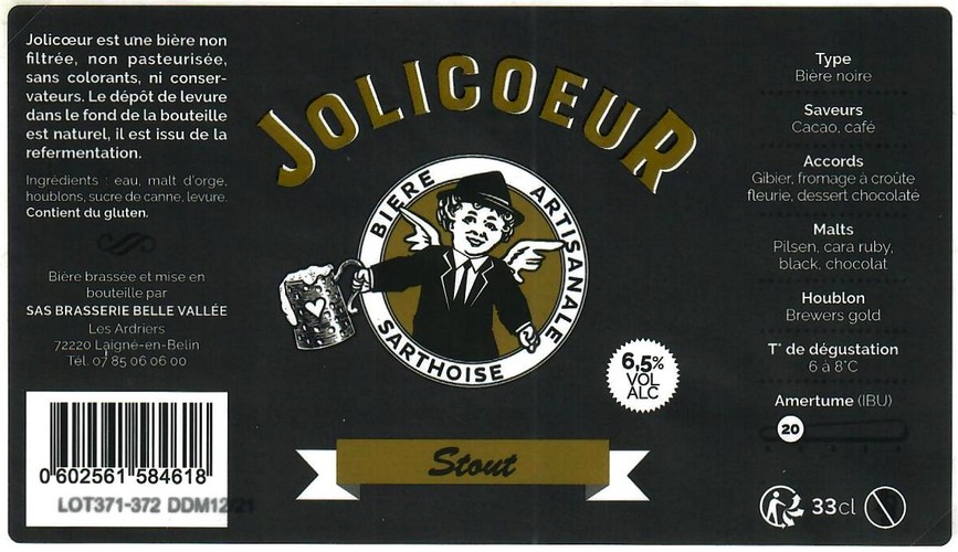 Etiquette BRASSERIE JOLICOEUR 36