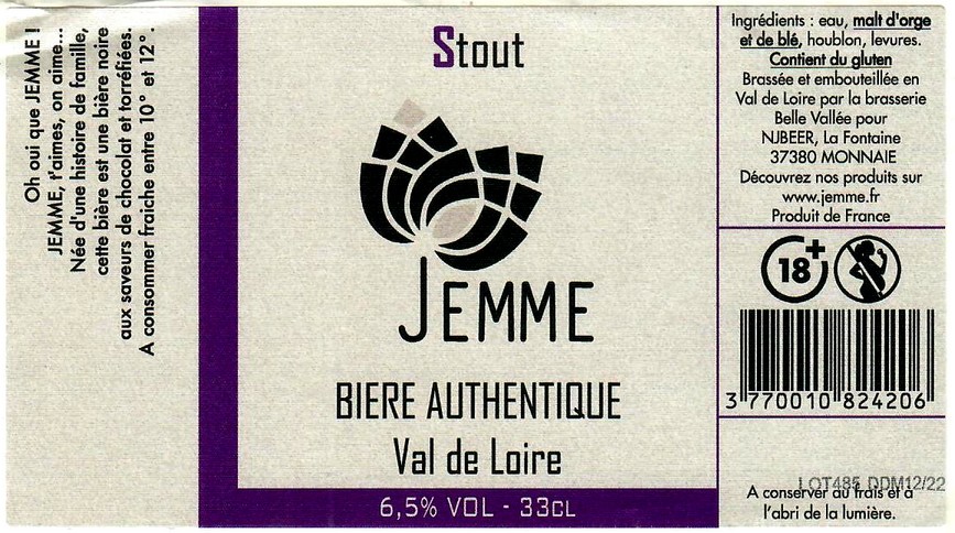 Etiquette BRASSERIE JOLICOEUR 43