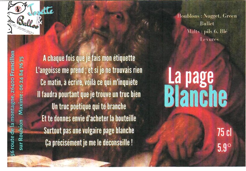 etiquette BRASSERIE JOSETTE ET BALOO 08