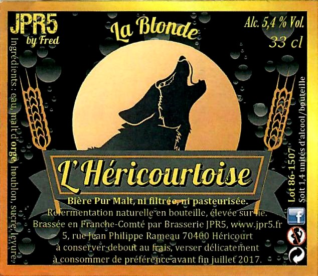 Etiquette BRASSERIE JPR5 08