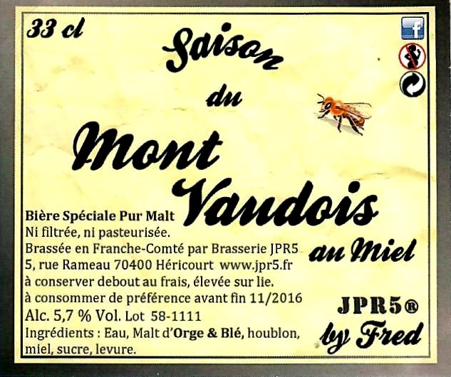 Etiquette BRASSERIE JPR5 15