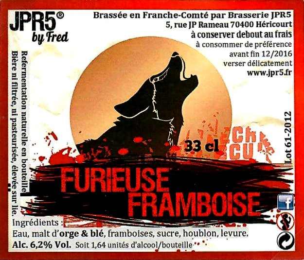 Etiquette BRASSERIE JPR5 16